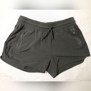 Athleta Charcoal Athletic Shorts, Size L/12 Black